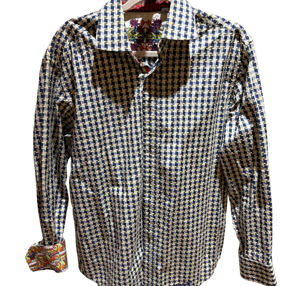 Robert Graham Embroidered Button-Up | Statement Shirt Energy | L